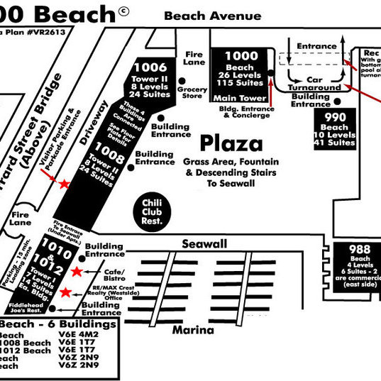 1000 Beach Area Map