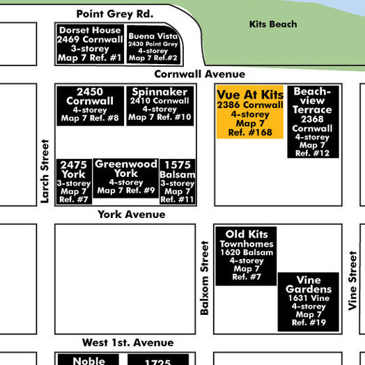 Vue at Kits Area Map