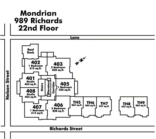 Mondrian Floor Plate