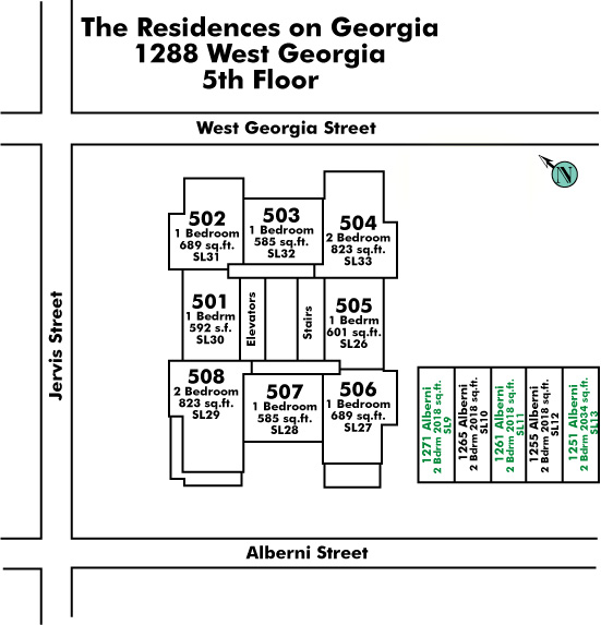 Residences On Georgia Floor Plate