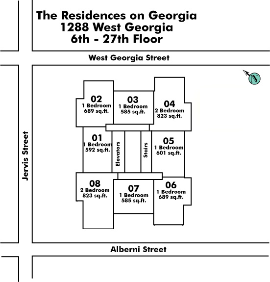 Residences On Georgia Floor Plate