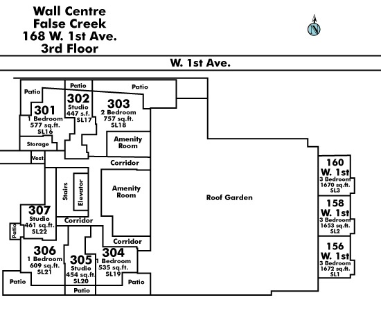 Wall Centre False Creek West 2 Tower Floor Plate