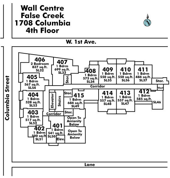 Wall Centre False Creek West 1 Tower Floor Plate